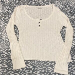 NWOT American eagle Henly white cream sweater